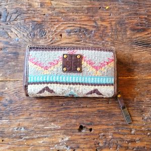 Buckle STS Ranchwear Leather Bifold Wallet in Color Sedona Serape